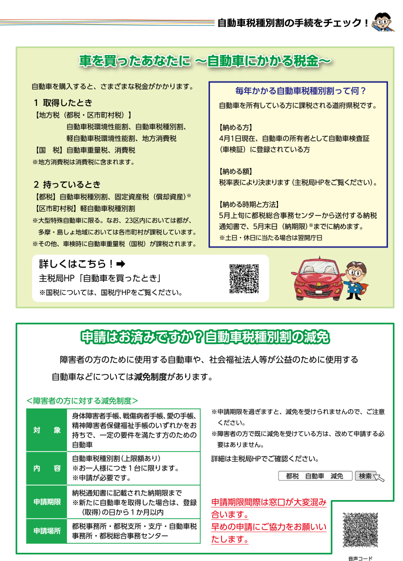 車を買ったあなたに　～自動車にかかる税金～